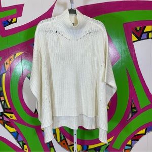 NWT ALYA, Knit Turtleneck Poncho. Size Small/Medium